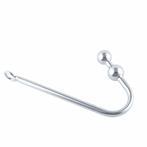 Hook Anal Two Balls 4417 Steel Pleasurable Stainless 1226
